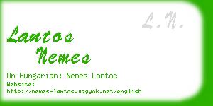 lantos nemes business card